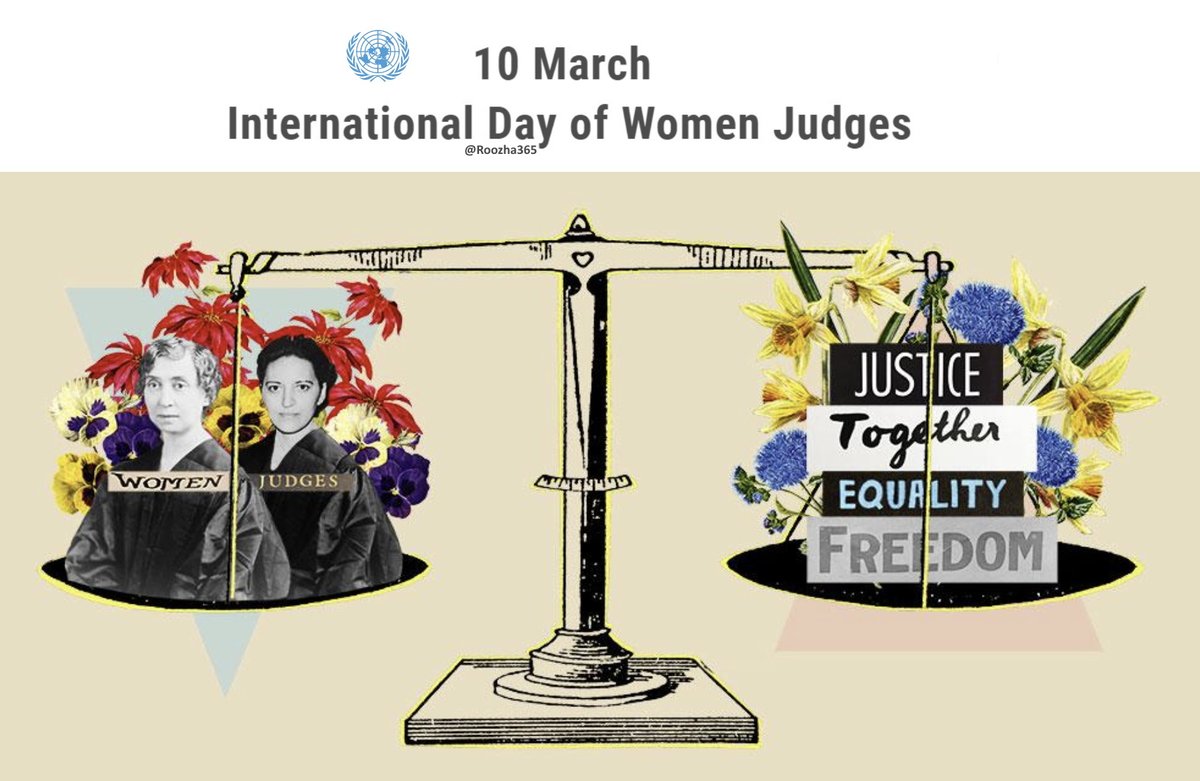 ۱۰ مارس #روز_جهانی_زنان_قاضی است. تعداد نسبتا کمی از زنان در بخش قضایی کشورها به ویژه در مناصب عالی قضایی فعالیت دارند. غیر از این در برخی کشورها چون ایران حق قضاوت از زنان گرفته شده است
#روزها
@UN
#InternationalDayOfWomenJudges 
#womenjudges
t.me/Roozha365