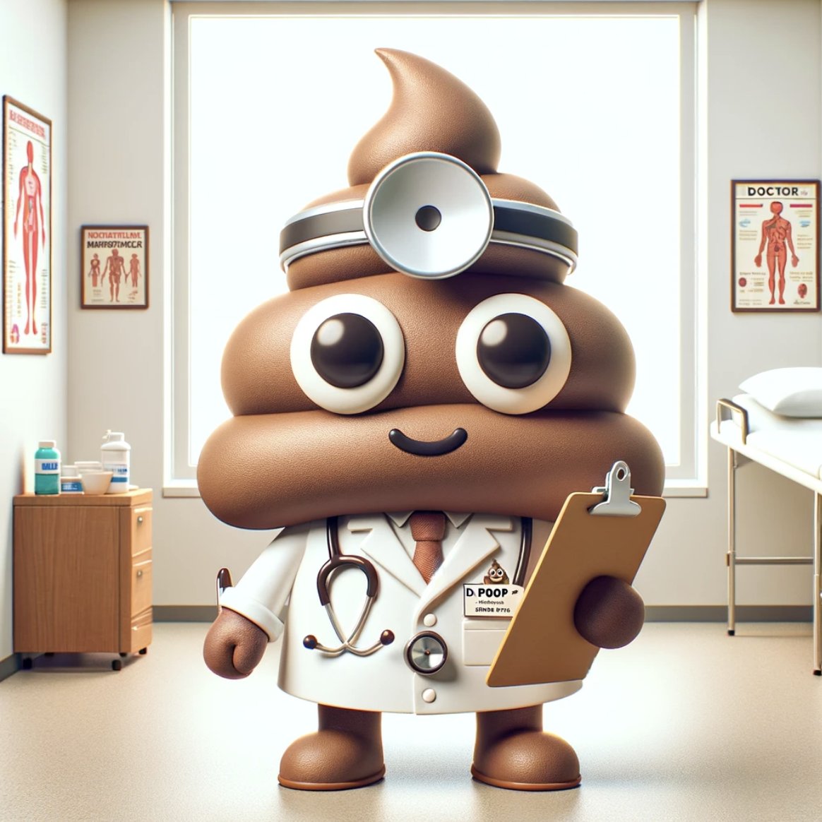 ThePoopTeam's tweet photo. Meet Dr. Doo Little, Gastroville's own poop doctor with a peculiar talent: he can communicate with bowel movements! 🤣 Today, he faces his biggest challenge yet as a mysterious stomach ailment strikes the town. #DailyDump 
https://t.co/kvi09YeZLo https://t.co/v6xg7d0R8V