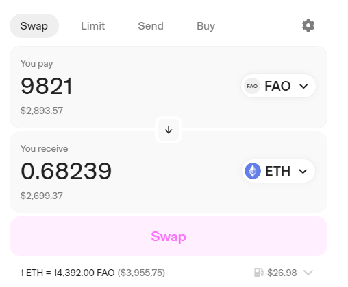 classycustomer's tweet photo. $FAO Staking is Live https://t.co/tMPyUVQzMk https://t.co/cDMIDosPES