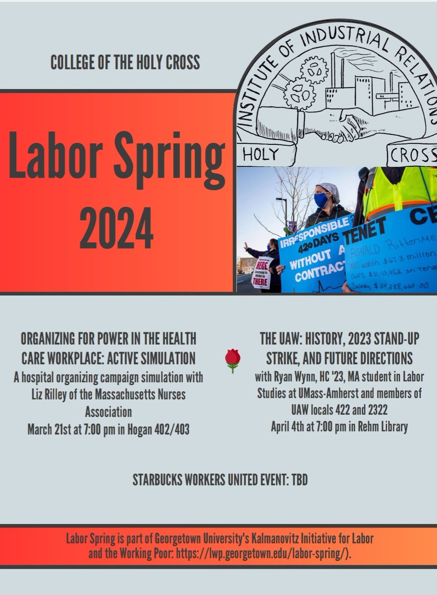 Labor Spring is coming to @CHC_History! 🌹 @GeorgetownKILWP