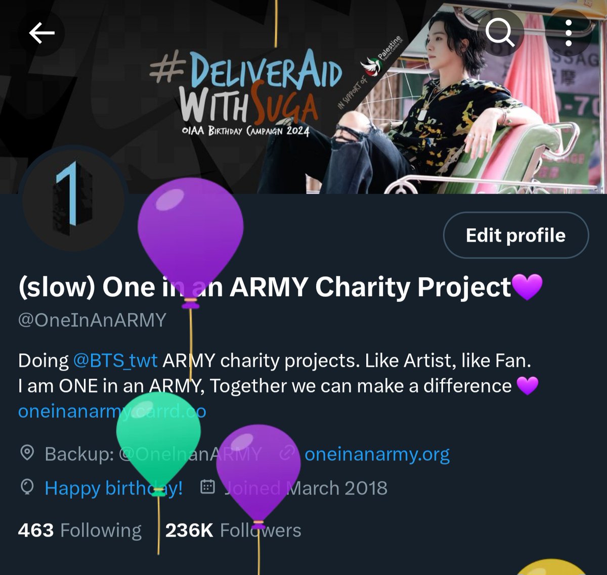 Did you know OIAA almost has the same birthday as Yoongi? 👀🎂🥳 As we turn 6, we want to thank ARMY. It is you who make our campaigns successful. You inspire, teach, and comfort us in so many ways. Thank you for being one in an ARMY with us. 💜💜💜💜💜💜