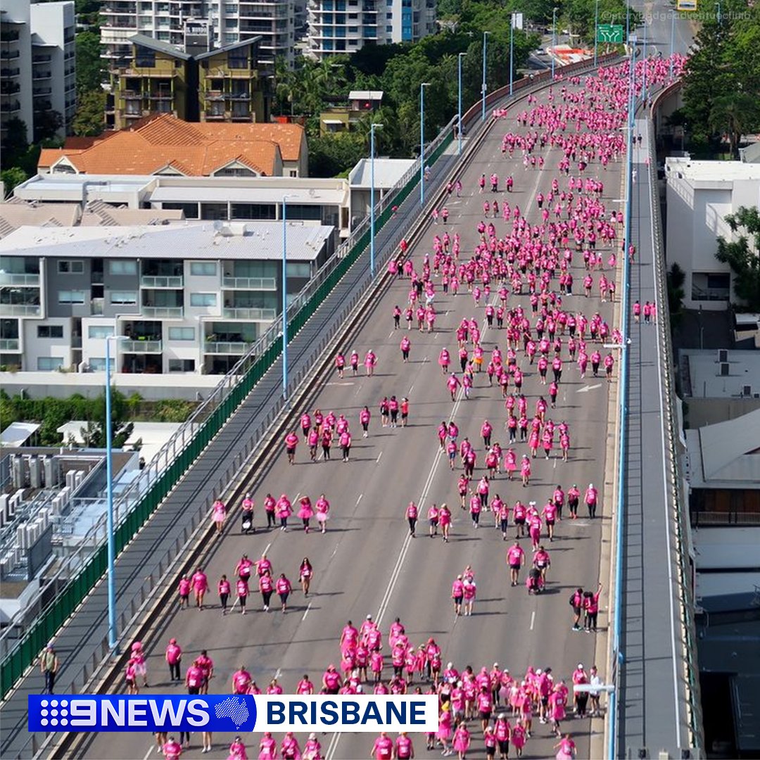 A sea of pink flooded the streets of Brisbane this morning for the annual International Women's Day Fun Run! 🏃‍♀️🏙️

This year, a record-breaking 23,000 participants helped to raise more than $1.75 million in vital funds to support women with breast cancer. #9News