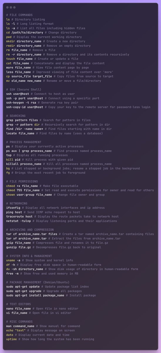 Essential Linux commands