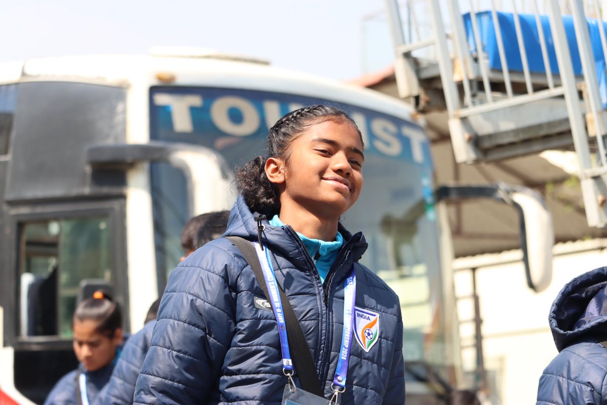 📍Arrived and ready for the big one 💪

#BANIND ⚔️ #U16SAFFWomens
#ShePower 👧 #IndianFootball ⚽️