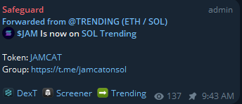 jamcatonsol's tweet photo. $JAM CAT on #SolTrending https://t.co/1dJsI2di8l