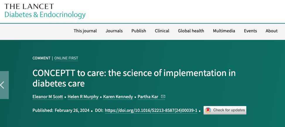 Partha S Kar 🇮🇳🇬🇧🏏🎥 (@parthaskar) on Twitter photo Science into lives...from RCTs into policy
It can be done-across a population
<a href="/TheLancetEndo/">The Lancet Diabetes & Endocrinology</a> -we map out how the world of #T1Diabetes #Pregnancy was changed #NHS
"CONCEPTT to care: science of implementation in diabetes care"
<a href="/TBattelino/">Tadej Battelino</a> <a href="/kamleshkhunti/">Prof Kamlesh Khunti</a>
thelancet.com/journals/landi… Science into lives...from RCTs into policy
It can be done-across a population
<a href="/TheLancetEndo/">The Lancet Diabetes & Endocrinology</a> -we map out how the world of #T1Diabetes #Pregnancy was changed #NHS
"CONCEPTT to care: science of implementation in diabetes care"
<a href="/TBattelino/">Tadej Battelino</a> <a href="/kamleshkhunti/">Prof Kamlesh Khunti</a>
thelancet.com/journals/landi…