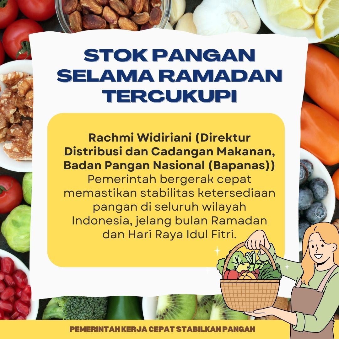Pemerintah memastikan stabilitas ketersediaan pangan aman di seluruh wilayah Indonesia jelang Ramadhan dan Hari Raya Idul Fitri #Pangan #Ekonomi #StabilitasPangan #KetahananPangan