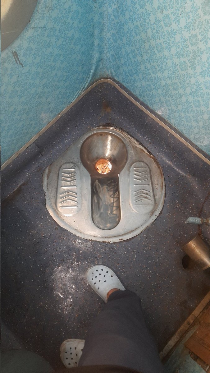 tapabhattachary's tweet photo. @AshwiniVaishnaw @RailMinIndia @narendramodi @nitin_gadkari @ANI 
Train no 20506, just started from New Delhi,  biotoilet from railway, you can see rail rack from toilet. https://t.co/gkV9VpFkSk