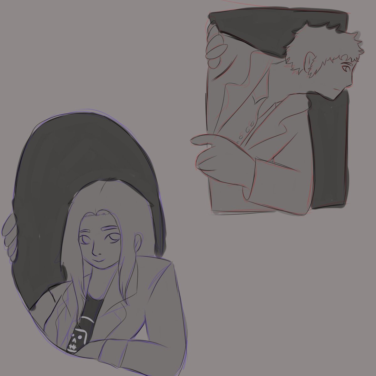 AspectofMoth's tweet photo. I formally apologize for doing the grey thing I do instead of coloring this but uhhhhhh
They're in Goddamned Mordred Artstyle Land (#chunklesweep #chunklefreaky) https://t.co/WedCt34A0o