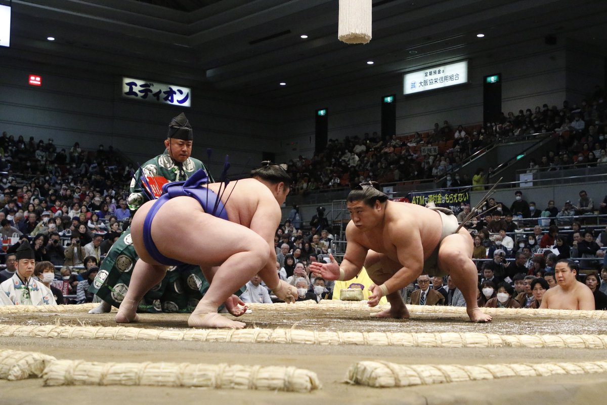 大相撲三月場所 初日の様子＞ 十両取組 #若隆景（1勝0敗）押し出し