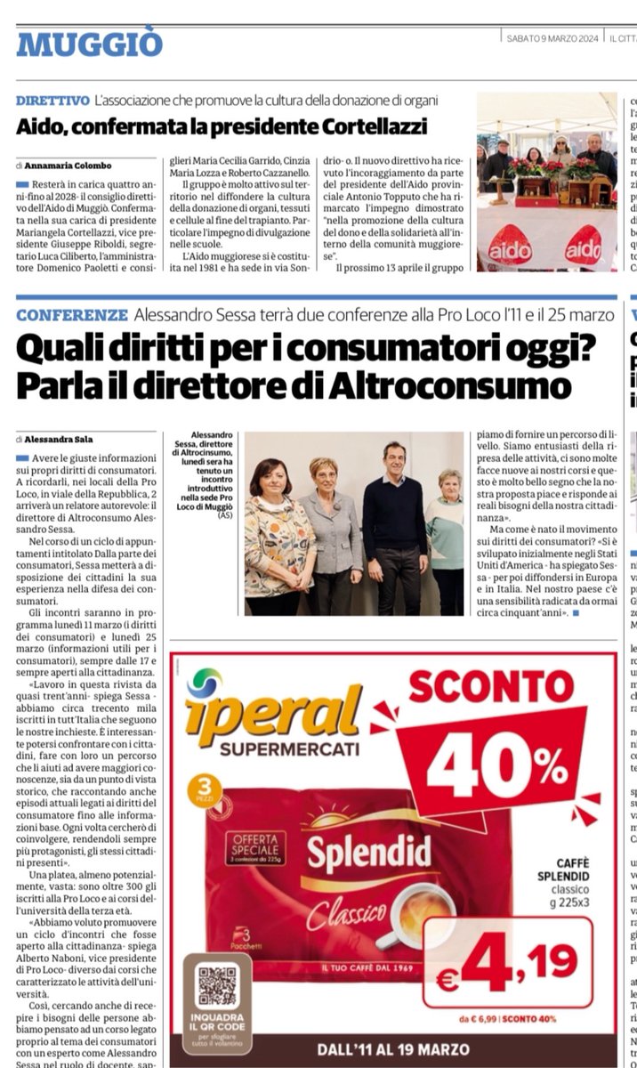 Su @ilcittadinomb gli incontri a Muggiò per parlare di tutela dei consumatori. @Altroconsumo