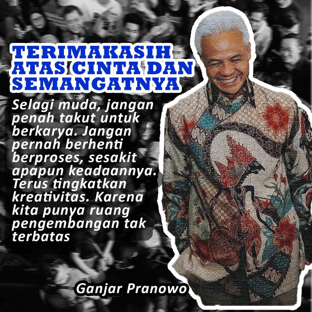 Mas Ganjar, terima kasih karena telah membawa semangat keadilan dalam politik. Tiga Kali Lebih Sejahtera, Indonesia Jaya! @Aff18_005 
#KitaAdalahTiga
#BanggaBersamaGPMMD