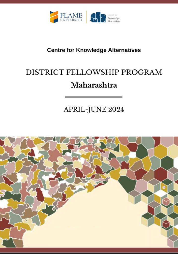 If you’re a student from/in #Maharashtra and want to discover, document cultures and stories of your own village/town/taluka/district, apply for 3-month District Fellowship Program at @FLAMEUniversity! Brilliant opportunity! flame.edu.in/cka/district-f…