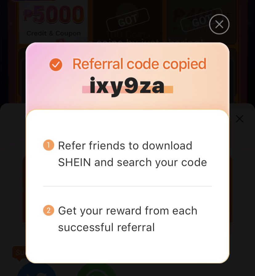 Get chance to win ₱5, 000 Shein by using my referral code 🥰