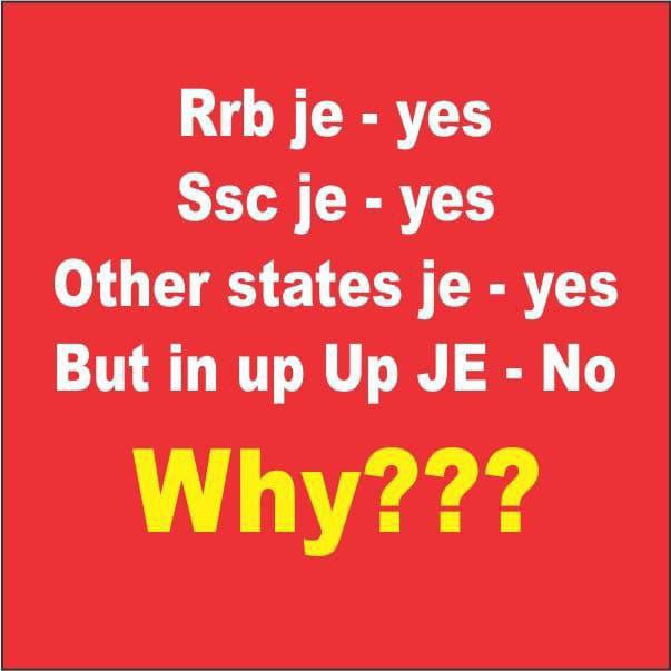 DEEPAKdasak21's tweet photo. BTech (higher qualification) is not allowed for the JE posts in U.P. but 50% posts of AEs can be awarded to Diploma (lower qualification) holder JEs for promotion
 @myogiadityanath @swatantrabjp @JitinPrasada @ChiefSecyUP #नेशनल_फ्रीडम_यूनियन@brajeshpathakup 
 #Allow_BTech_in_UP_JE