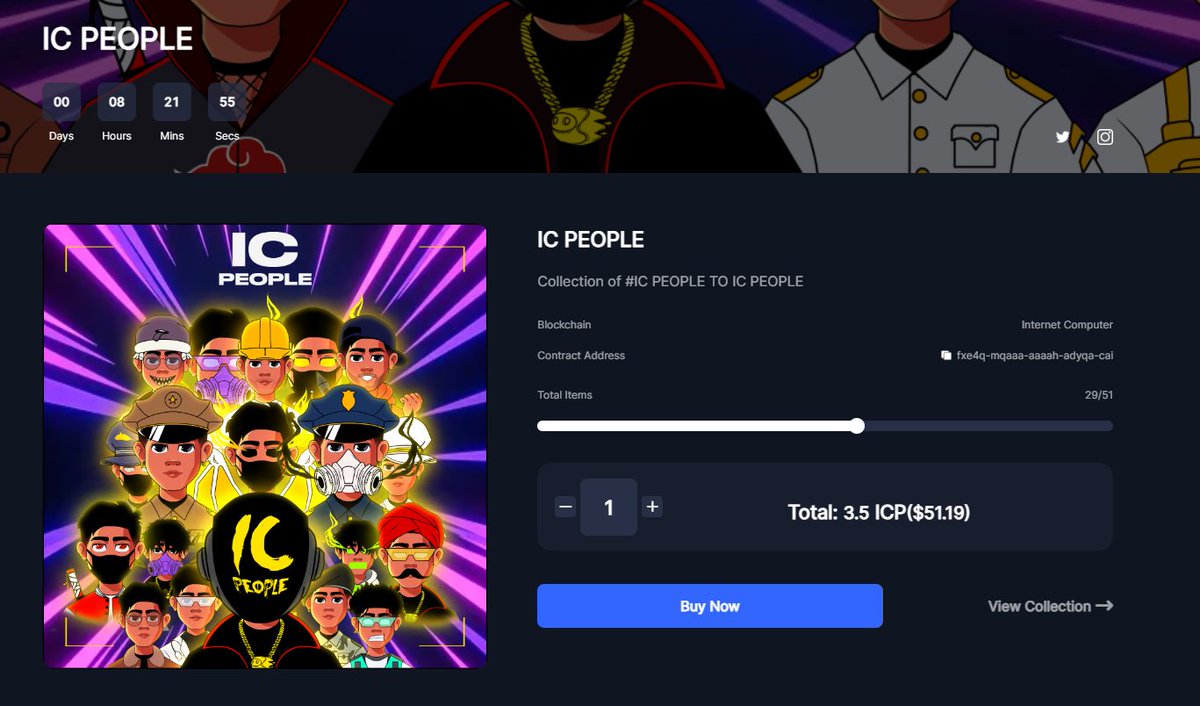 Peopleicp's tweet photo. 8Hours Left for Our Public Minting !!
Unsold NFTS Burn!!
you can grab here
 https://t.co/pjZsBQ9PLg https://t.co/Cco8L8vK1a