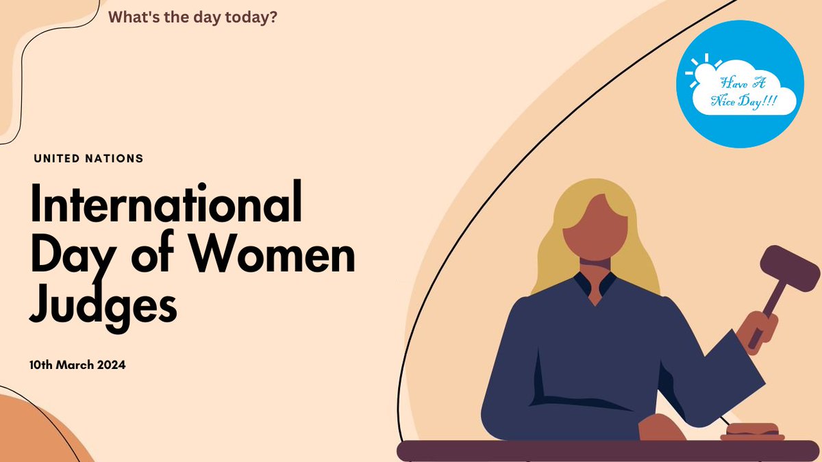 en.m.wikipedia.org/wiki/Internati…
#haveaniceday #daytoday #internationaldayofwomenjudges #womenjudges #10March