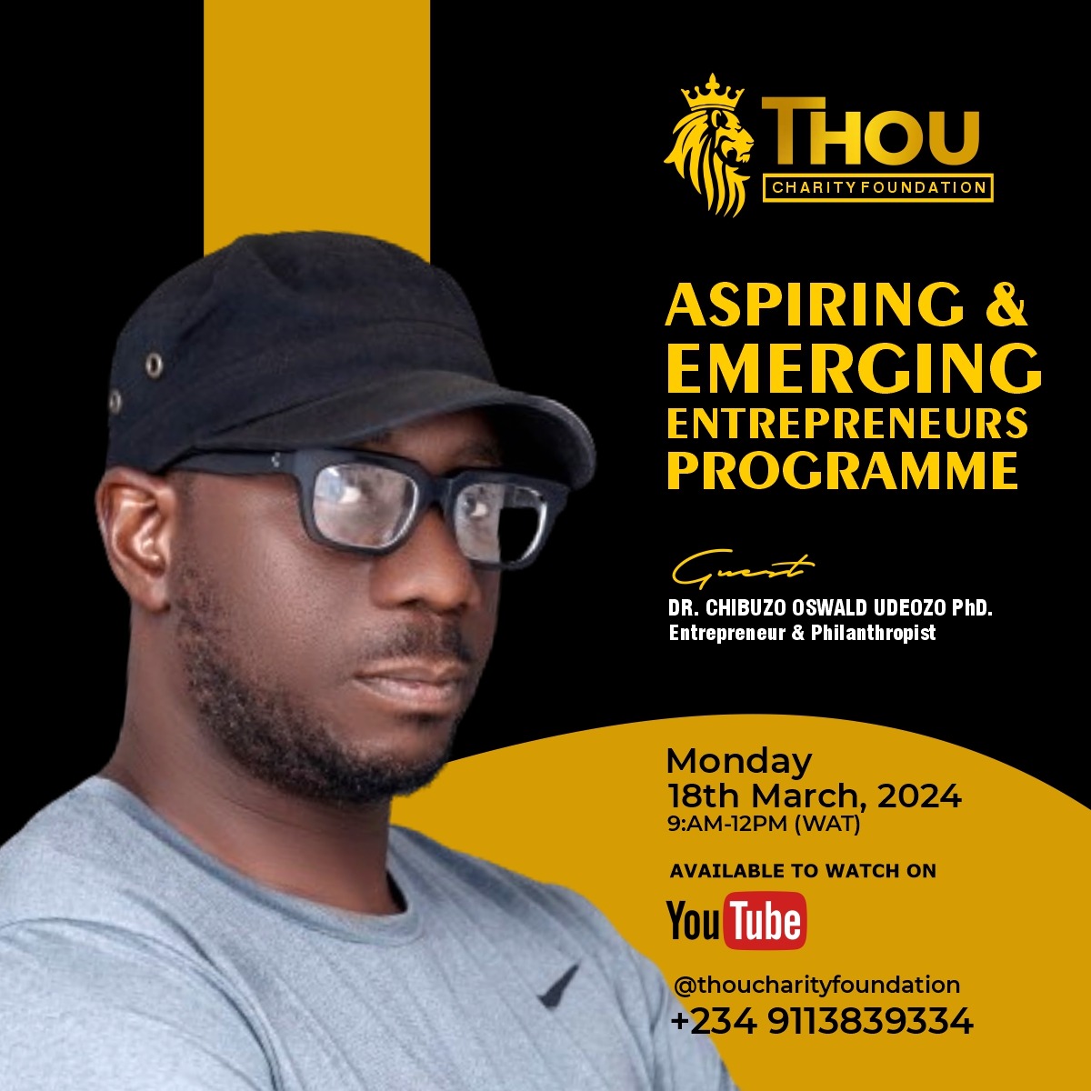 ThouFoundation's tweet photo. THOU Charity Foundation's Aspiring &amp; Emerging Entrepreneurs Program (AEP &amp; EEP)
Can't Attend in Person?
No worries! You can watch the preview on YouTube. Subscribe to our YouTube by clicking the link 👉 https://t.co/Xwx48SngKo

Don't miss this chance to gain valuable insights. https://t.co/QoCroFUodN