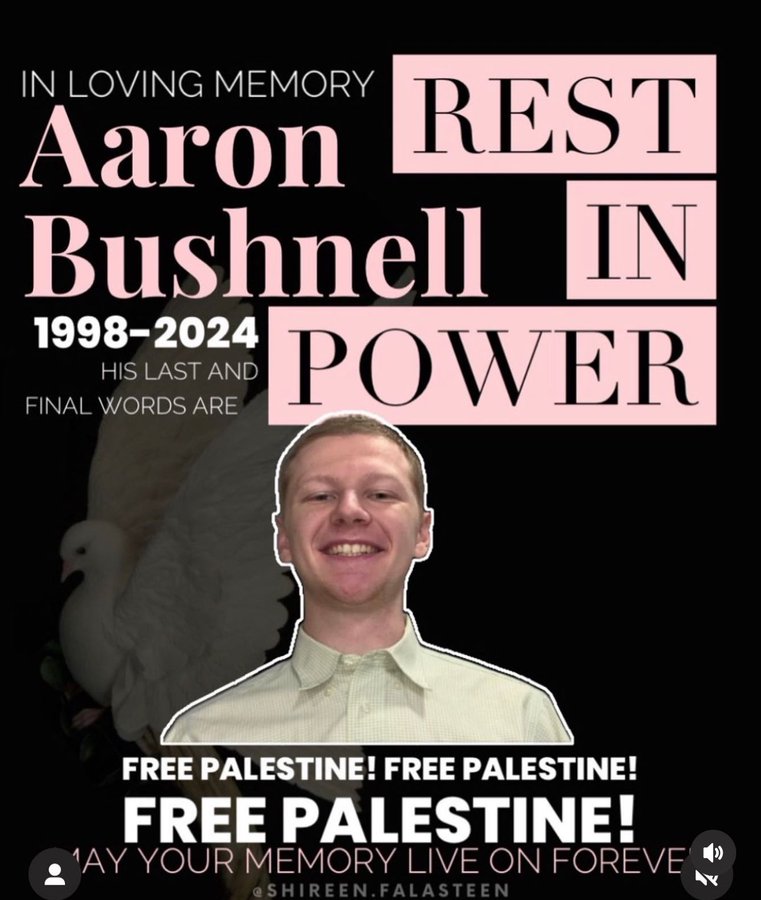 VanGzip65's tweet photo. #RememberAaronBushnell
#HeisNotAlone
#FreePalestineFromZionists https://t.co/5EsNqb1Qmj