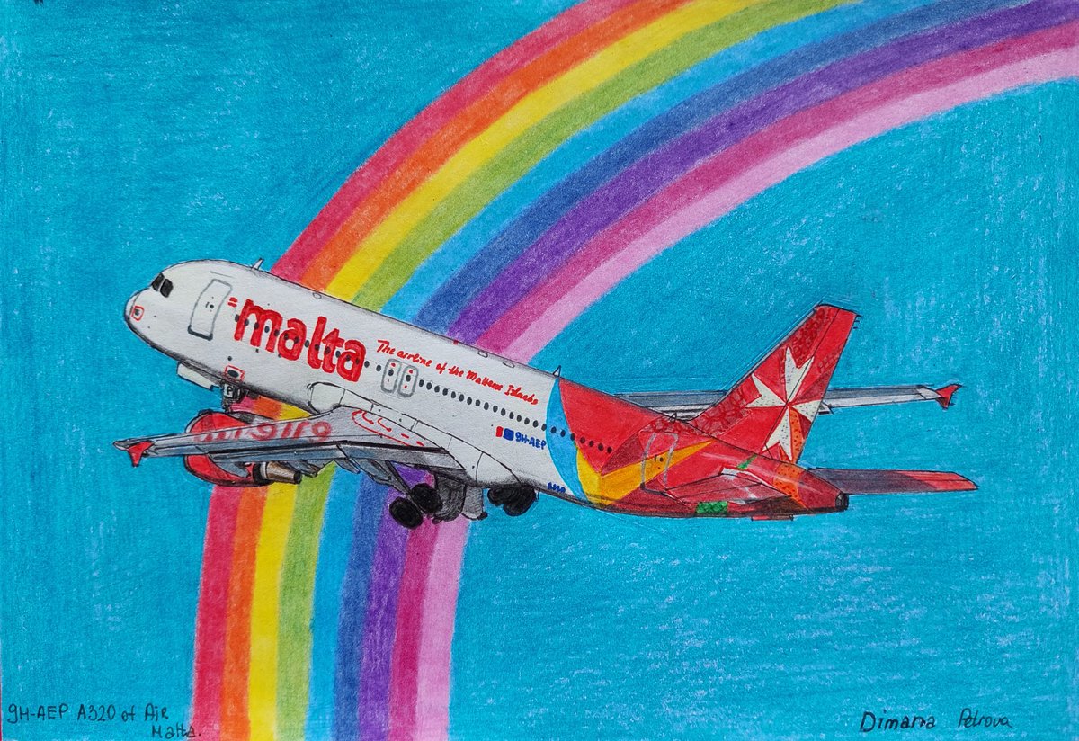 March 31st will be a sad day for the Maltese aviation as the last Air Malta flight will be operated. Thank you, @AirMalta from the bottom of our hearts for the wonderful moments, journeys and smiles! 🇲🇹
It hurts a lot. 😭
@MaltaAvOutlook @LovinMalta #drawing #A320 #colors #art