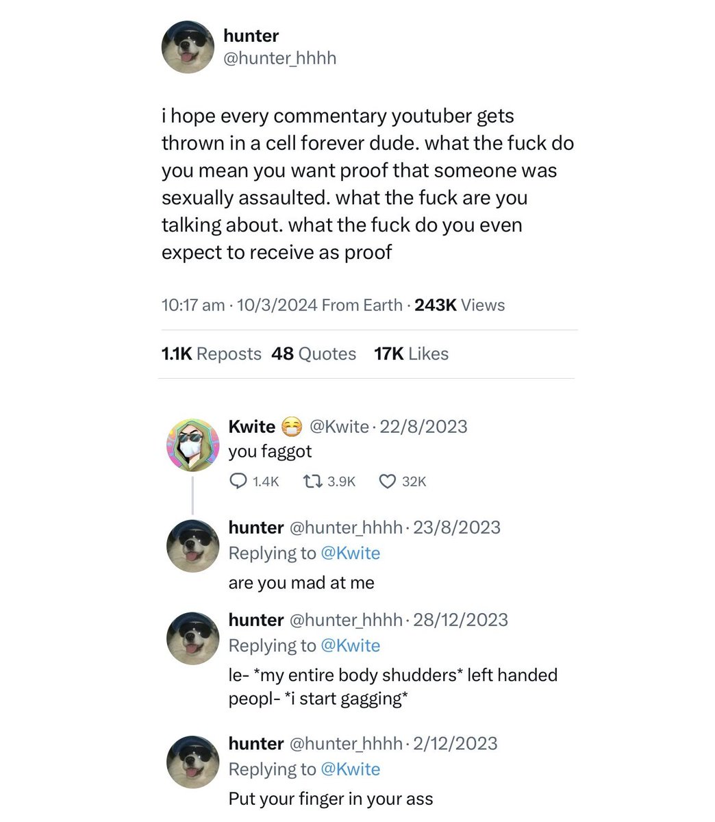 twitter reply guy that simps for Kwite believes in guilty until proven innocent