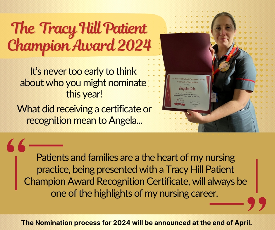 It's never too early to think about nominations for 'The Tracy Hill Patient Champion Award'. Opening end of April 2024! What did it mean to @AngelaWrightCo2i to be recognised.... ⬇️⬇️ @NNNGUK @NPPNNG