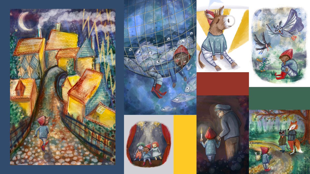 Well that’s a wrap with the 7day Pinocchio book series challenge! Here’s my collection of illustrations. It’s been a great week. #pinocchio #childrensbooks #illustration