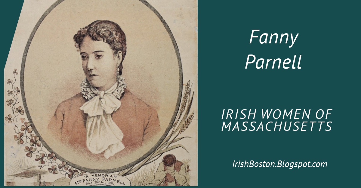 Known as the Patriot Poet, Fanny Parnell expressed the eloquence + fury of #Irish unrest in 19th century #Ireland. She is buried at @MountAuburnCem in #CambridgeMA. #WomensHistoryMonth #IrishHeritageMonth   irishboston.blogspot.com/2020/04/parnel…