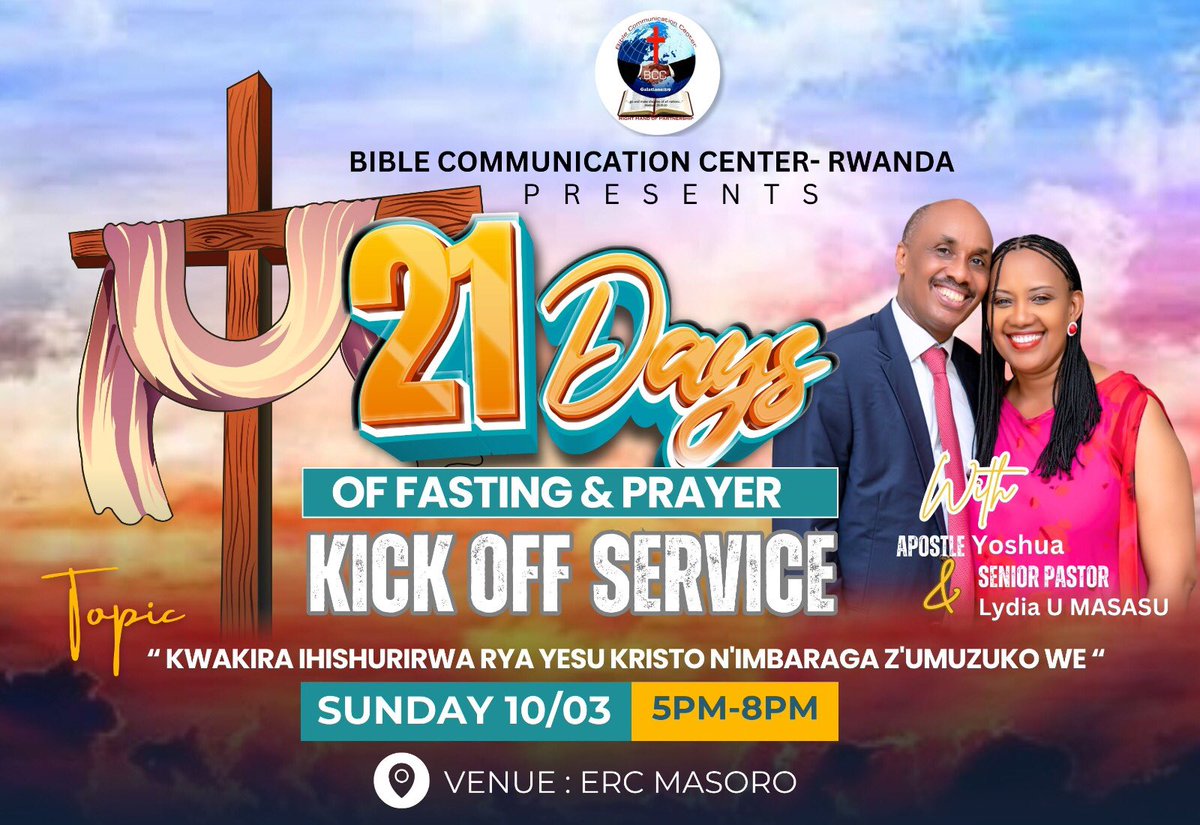 21 Days of #fasting and #prayer #Kickoff service #ercfamily7 <a href="/ERCMasoro/">ERC MASORO</a> <a href="/ApYoshuaMasasu/">Yoshua Masasu</a> <a href="/LydiaMasasu/">Pastor Lydia MASASU</a> #kigali #Rwanda #christ #easter2024