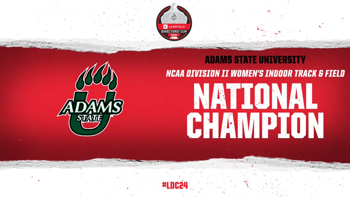 🚨Back-to-back for @ASUGrizzlies as they secure the 2024 NCAA Division II Women's Indoor Track & Field National Championship! #LDC24