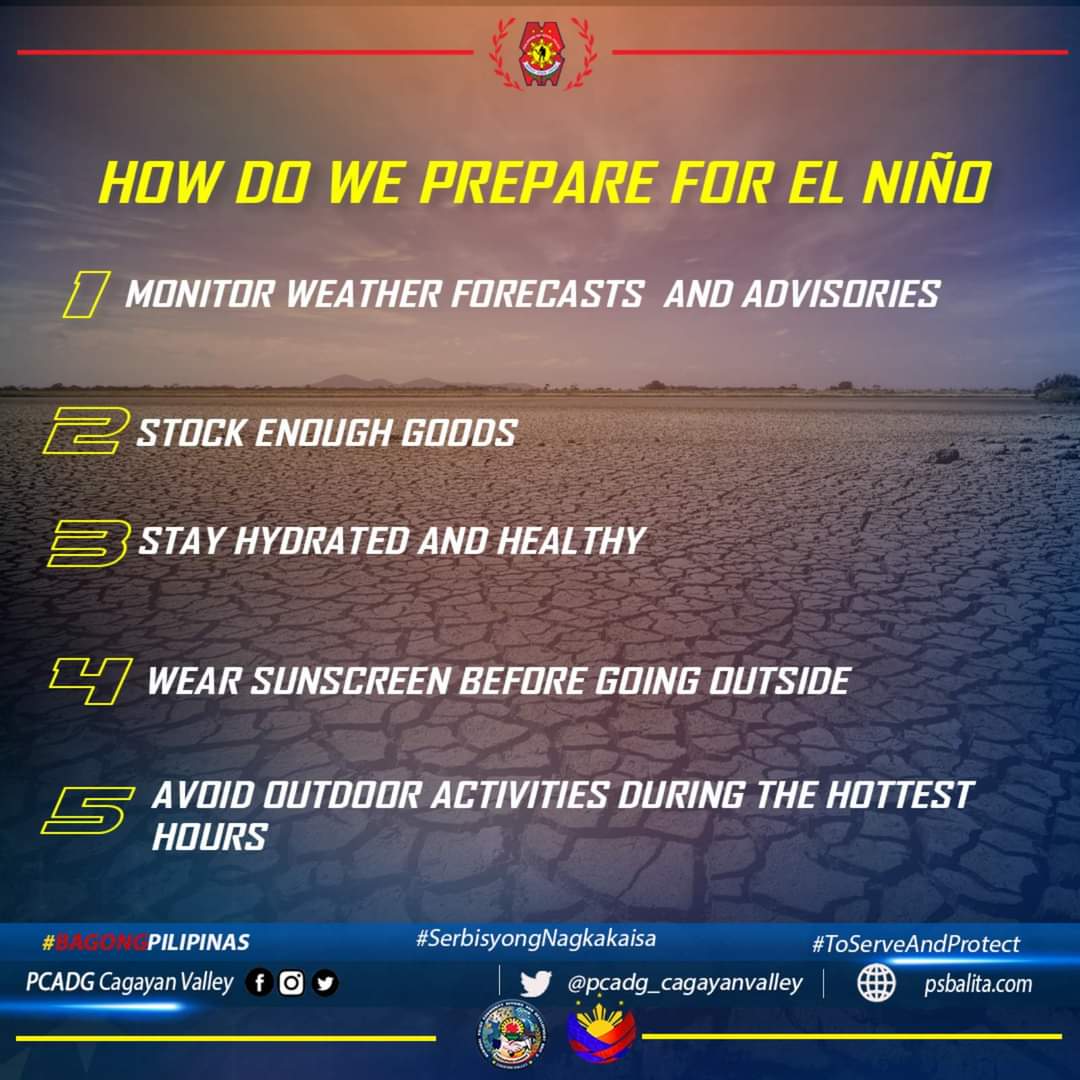 PCADG_2's tweet photo. How do we prepare for El Niño?

#SerbisyongNagkakaisa
#ToServeandProtect
#BagongPilipinas https://t.co/l8lvrHEmLR