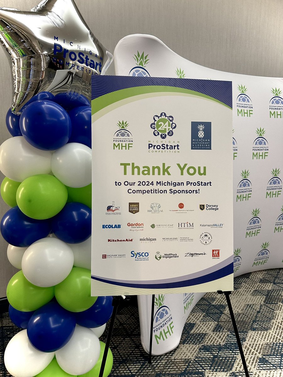 TheOfficialMHF's tweet image. 🔥🍽️ It’s almost time! #MichiganProStart2024 registration is open and students start competing in just a couple hours. 👩🏼‍🍳 THANK YOU to  all of our sponsors who make this annual competition possible for hundreds of students from across the state! 

#MadeInProStart