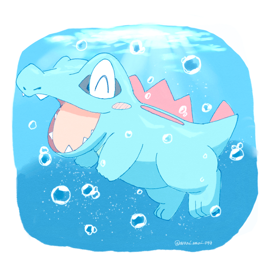 no humans pokemon (creature) bubble closed eyes underwater air bubble solo  illustration images