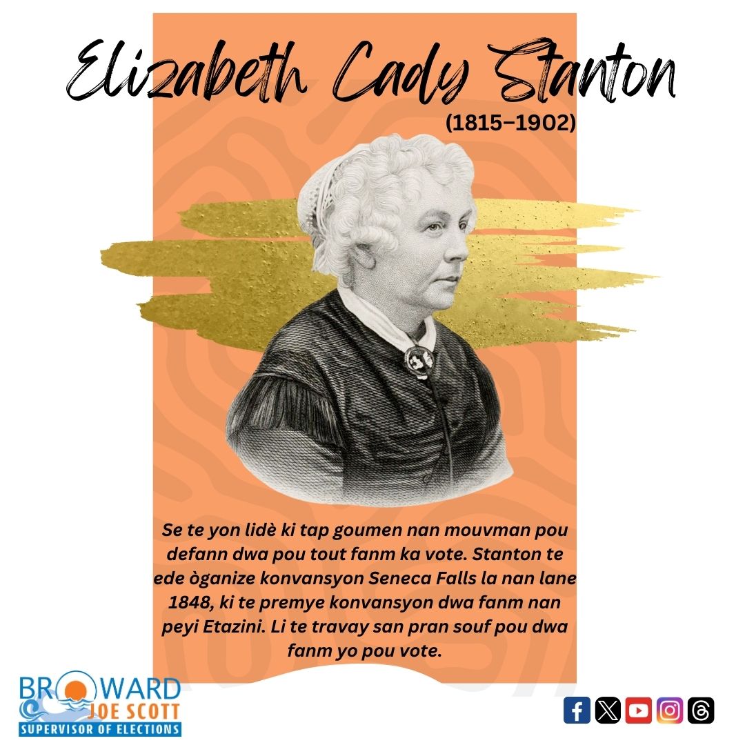 Womens Rights Elizabeth Cady Stanton Elizabeth Cady Stanton Was A