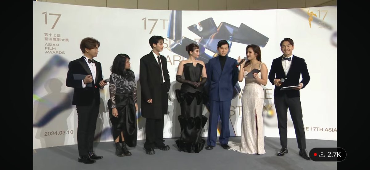 Under Parallel Skies main cast <a href="/winmetawin/">Winmetawin</a> <a href="/superjanella/">Janella Salvador</a> director <a href="/sigridbernardo/">Sigrid Bernardo</a> &amp; producer <a href="/richardjuan/">范鴻志 RICHARD JUAN 홍준</a> at the #AFA red carpet moment in #HongKong