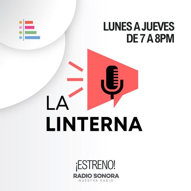 💡🎙️ ¡No te pierdas el estreno de #LaLinterna, conducido por la periodista Paty Godoy! De lunes a jueves, de 7 a 8 PM. 'La Linterna' busca iluminar en medio del ruido informativo, analizando temas de la agenda pública, ¡explicando uno por programa! 

#Estrenos #RadioSonora