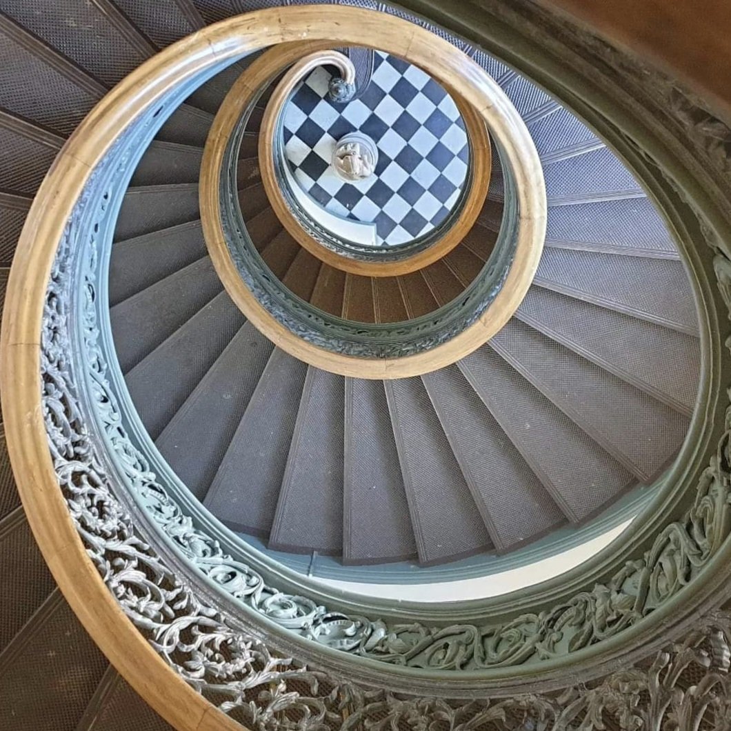 This place. Spiral staircase at the #PeabodyConservatory