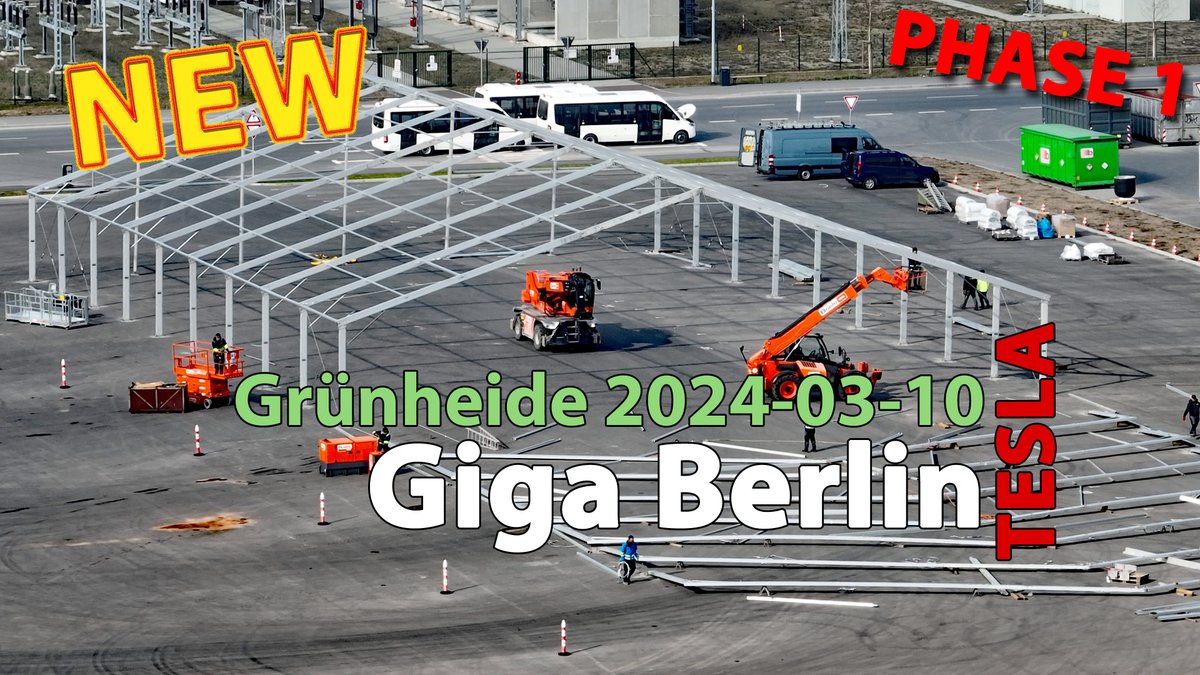 😎👉Tesla Giga Berlin Update #195 - PHASE 1 🚨 NEW drone video online! 2024-03-10 youtube.com/watch?v=lb3dV2… @elonmusk #tesla #GigaBerlin #gigafactory #gf4