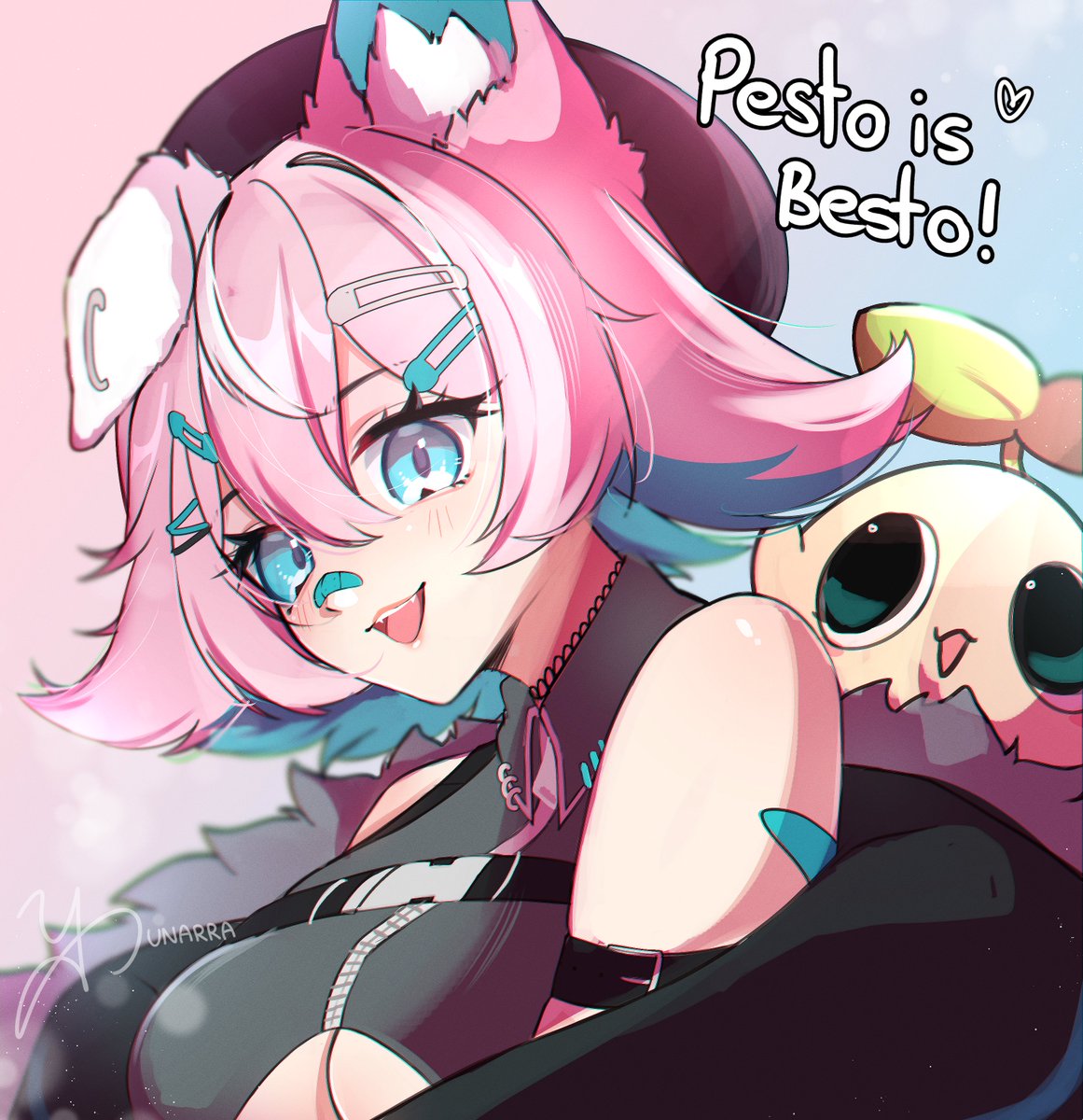 Thanks for everything Yunii, you inspired me a lot during your journey. Pesto is Besto! 💗🌱

#yunillust