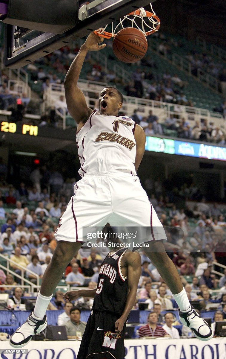 3-10-2006, now in the ACC Boston College beat Maryland 80-66 to kick off the tourney. @blackrhino83 dominated, putting up 21 points, 15 rebounds, 7 assists & 3 steals. @JaredDudley619 had 18 points & 6 rebounds. @ReseRice4 put up 19 points @007SeanMarshall scored 14.