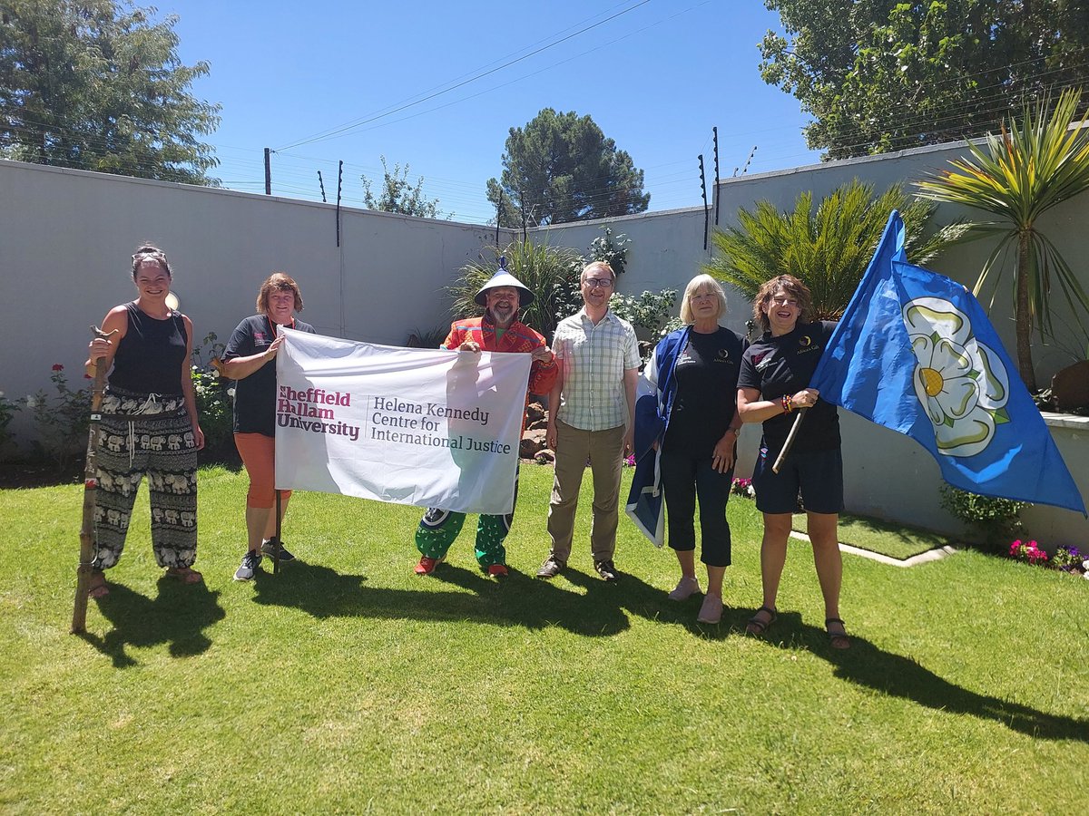 Harry MacDonald (@harrymacdonald0) on Twitter photo A shout out to supporters of <a href="/africasGift/">Africa's Gift</a> who were on the Moshoeshoe Walk. It's a great charity and was an honour to have them over from the UK. They were a bit quick for me on the Walk itself so here's a pic before we set off with flags of <a href="/SHULawCrim/">SHU HKC LawCrim</a> and the county of Yorkshire A shout out to supporters of <a href="/africasGift/">Africa's Gift</a> who were on the Moshoeshoe Walk. It's a great charity and was an honour to have them over from the UK. They were a bit quick for me on the Walk itself so here's a pic before we set off with flags of <a href="/SHULawCrim/">SHU HKC LawCrim</a> and the county of Yorkshire