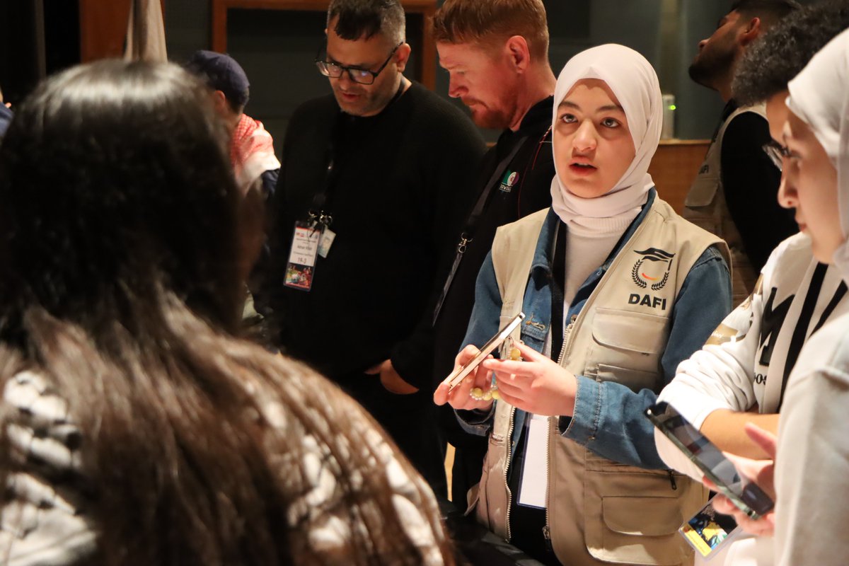 DAFIJordan's tweet photo. In every corner, DAFI Scholarship students and Alumni make their mark, showcasing creativity!  Proud of their successful role in organizing the National Robotics Competition at the Jubilee Institute. @UNHCRJordan 
@UNHCR_Education 
@KHF_NHF https://t.co/BvyPmszrAP