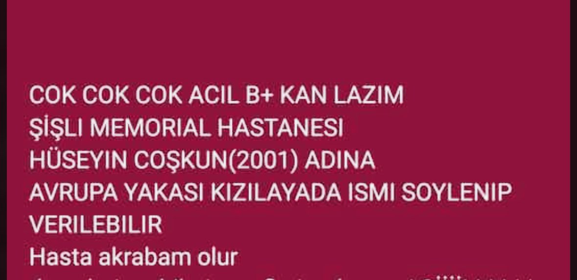 ozgur_ozkan_ist's tweet photo. Arkadaşlar ACİL ‼️ hayırlı pazarlar https://t.co/cROCwelAF3