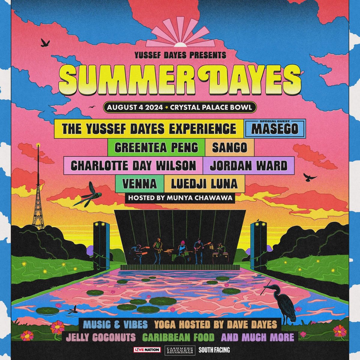 🥁🎷On August 4th, it’s a South East London jazz, hip hop and R&B takeover at the Bowl! @YussefDayes presents Summer Dayes, with @greentea_peng, @SangoBeats and many more. 🎟️ Tickets via @SouthFacingFest for