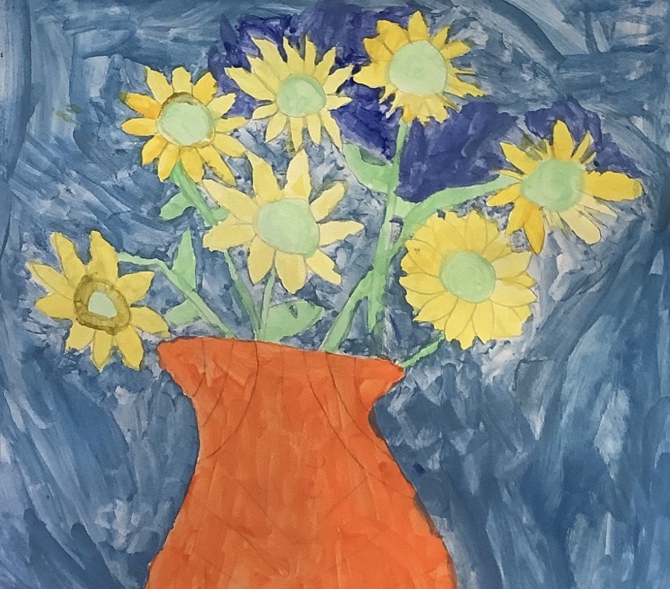 TCPSArtists's tweet image. ❤️ For all the mums out there - know you are loved. ❤️

👩‍🎨’Vase of flowers’ painted by Yr3 @TorrisholmeCPS #ClementineHunter #GeorgiaOKeefe #VincentVanGogh