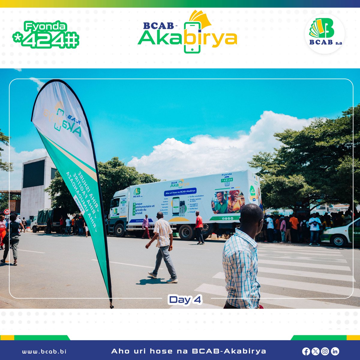 BcabBank's tweet photo. #BCAB_Akabirya road show #day_4
BCAB yari yagendeye abokorera mu gisagara hagati hamwe na zone Kanyosha,
raba ukuntu vyari bihimbaye.
#BCAB_Akabirya
#Road_Show #day_4
#BCAB
#ja_ku_kivi_na_bcab
#Solution_digitale https://t.co/2Zml95oy02