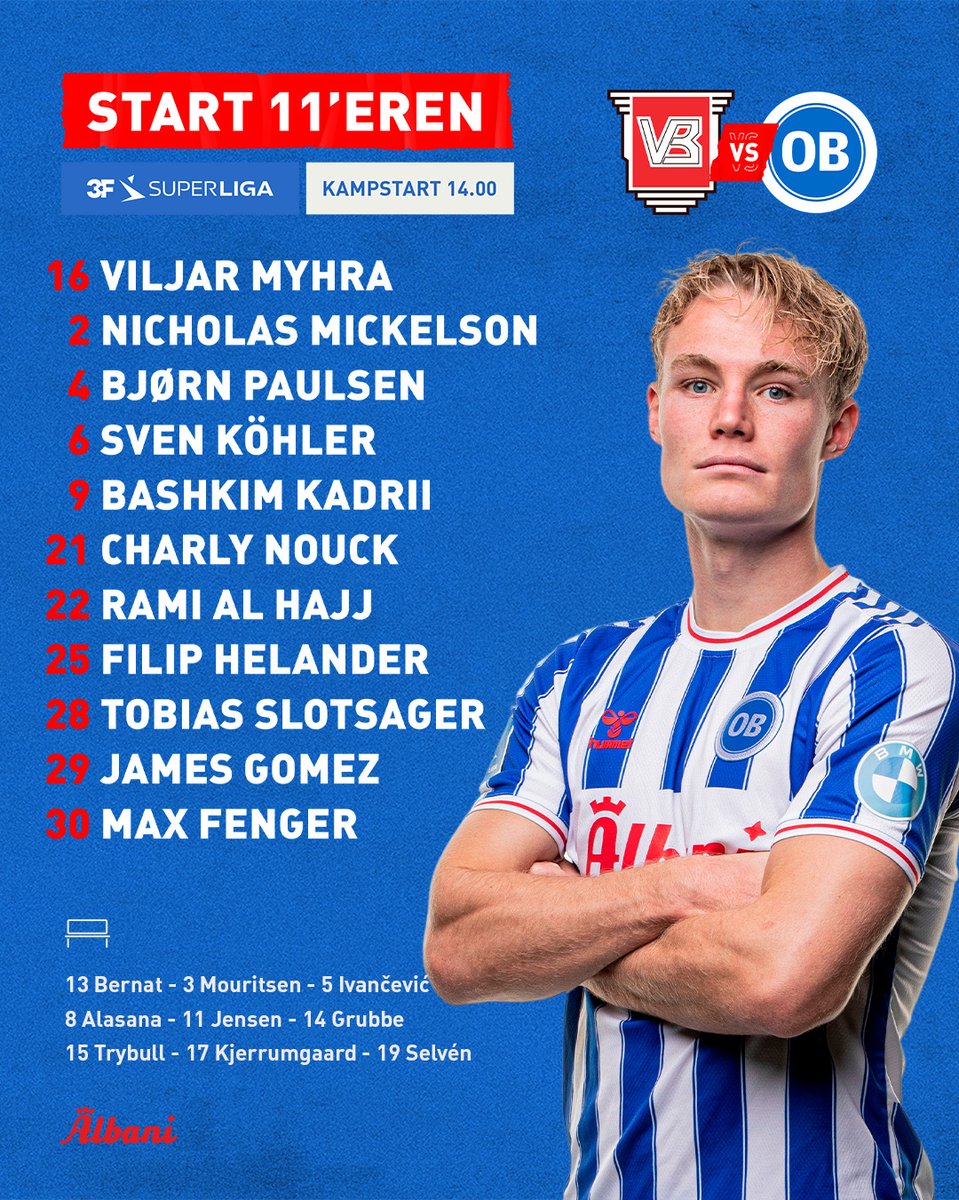 Om en time går disse 1️⃣1️⃣ striber på banen i Nørreskoven 💪🔵⚪️

#obdk #enafstriberne #vbob #sldk