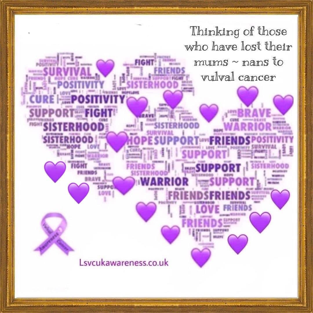 Mother's Day is hard for many for all different reasons.

Thinking of those that have lost their mums, nans , sisters, daughters to #vulvalcancer on #MothersDay
Each represents a member we have lost in our support group 💜