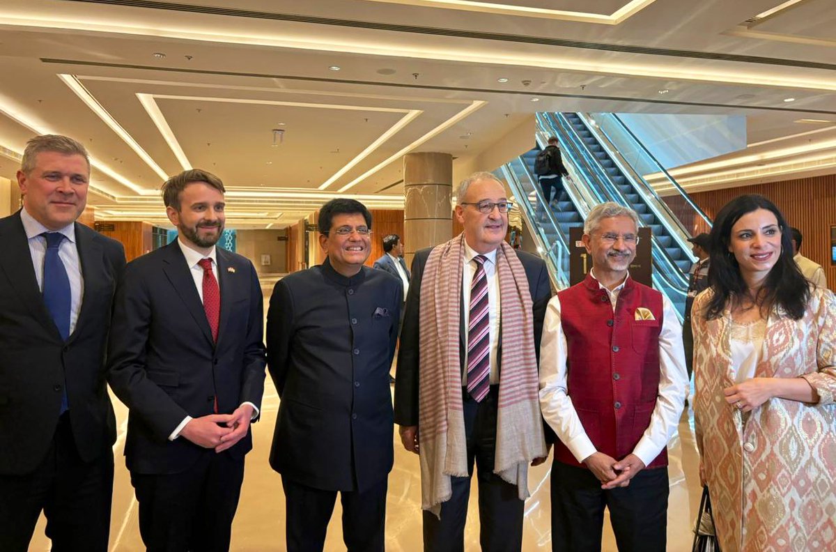 DrSJaishankar's tweet photo. A great day for India’s partnership with Iceland, Liechtenstein, Norway and Switzerland. Congratulate my colleague CIM @PiyushGoyal on this achievement. 

The India-EFTA Trade & Economic Partnership Agreement (TEPA) signed today is a bold achievement. It reflects a new way of furthering international economic collaboration. 

🇮🇳 🤝 🇨🇭 🇳🇴 🇮🇸 🇱🇮