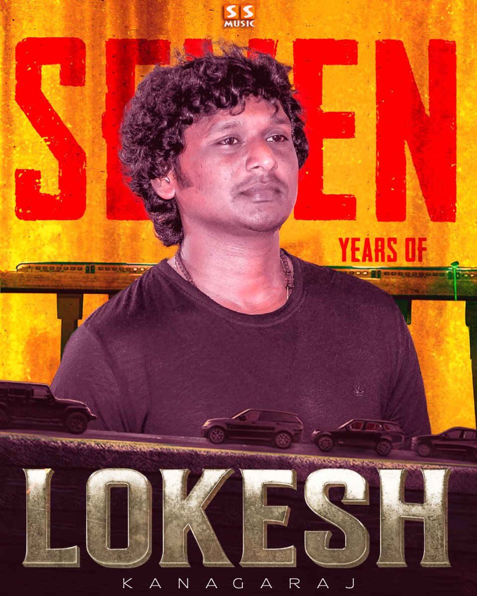 Celebrating 7 Years Journey of The Most Wanted Indian Director Lokesh Kanagaraj 🥳💥
@Dir_Lokesh
.
#LCU #LokeshKanagaraj #Thalaivar171 #7YearsofMaanagaram #ssmusic